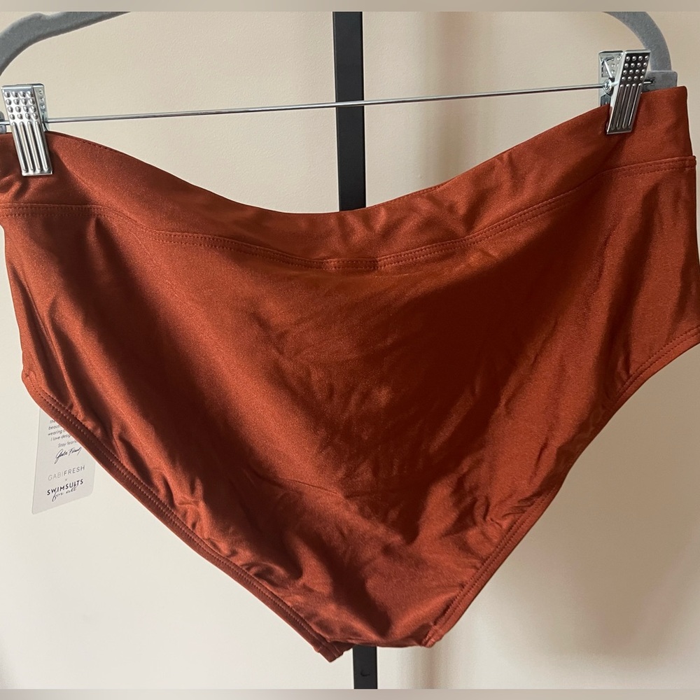 Swimsuits For All Brown Bikini High Waisted and Smooth Fabric - Picture 3 of 4